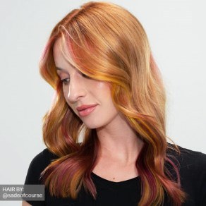 Trabajo profesional de coloración cobriza